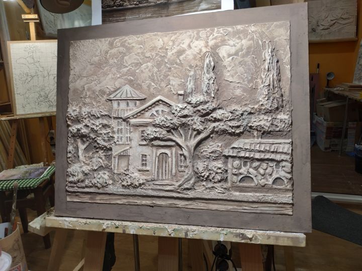 Bas Relief Sculpture, Sculpture by Svitlana Kalaidzhi Artmajeur