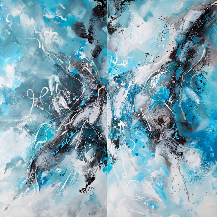 Картина под названием "Glacial period" - Svitlana Miku, Подлинное произведение искусства, Акрил