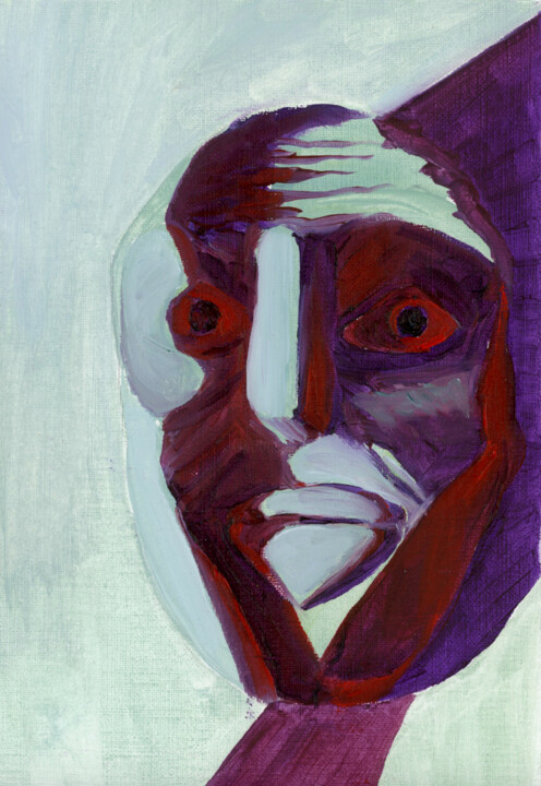 "Mask #3" başlıklı Tablo Svitlana Tetokina tarafından, Orijinal sanat, Petrol