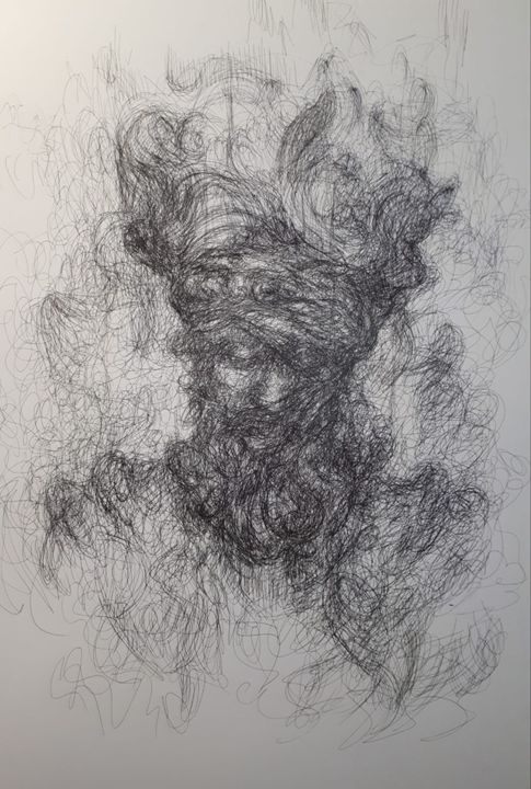 Рисунок под названием ""Korsar"" - Светлана Соколовская, Подлинное произведение искусства, Гелевая ручка