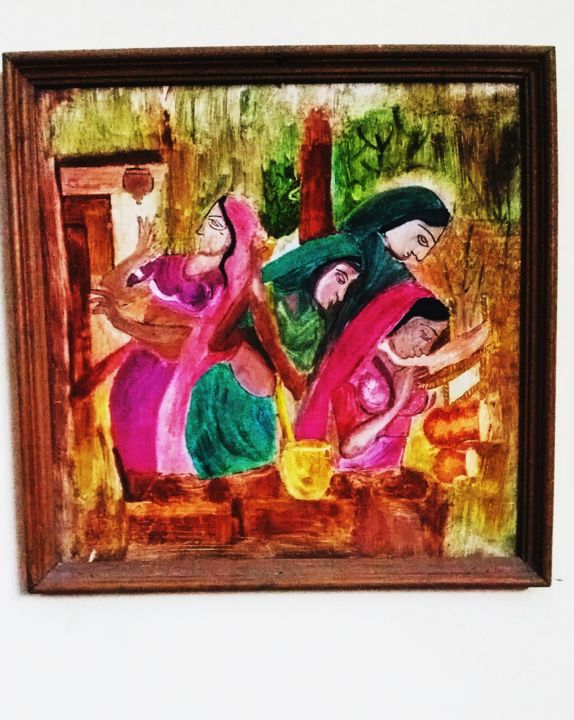 Malerei mit dem Titel "20150411-234300.jpg" von Swati'S "Indian Aesthetic Paintings" Arora, Original-Kunstwerk