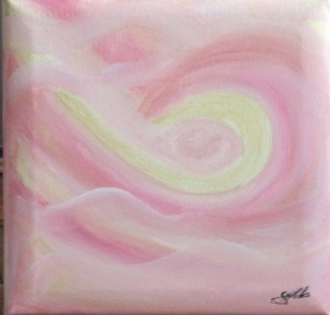 Painting titled "glisse" by Christine Sylla, Original Artwork, Acrylic