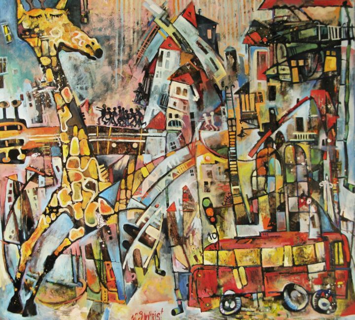 Painting titled "Chasing the a sleep…" by Nicifor Swiristuhin, Original Art, Oil