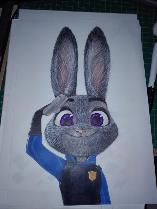 Dibujo titulada "Agent Judy hopps" por Syclone-Dark, Obra de arte original, Rotulador