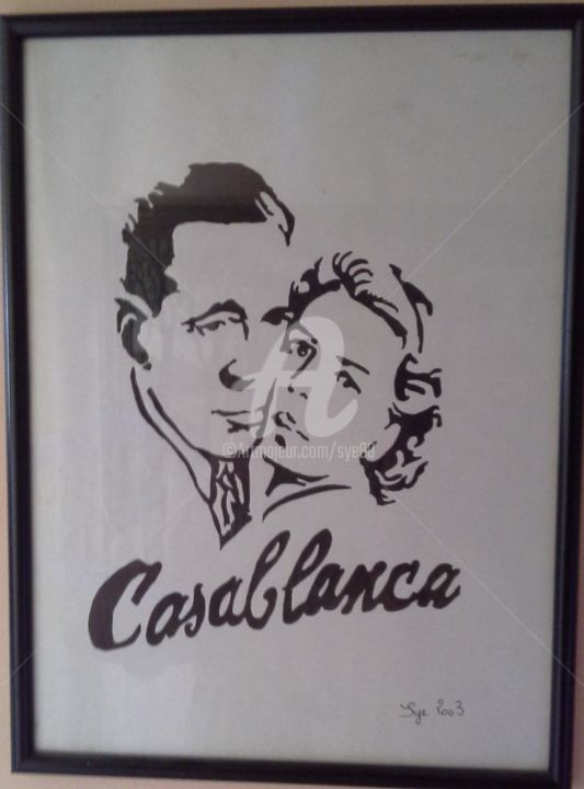 Painting titled "2003-casablanca" by Sye, Original Artwork, Ink