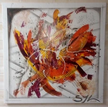 Painting titled "Nina" by Sylvaine Lissajoux, Original Artwork, Acrylic