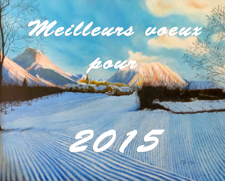 Painting titled "voeux 2015" by Sylaim, Original Artwork