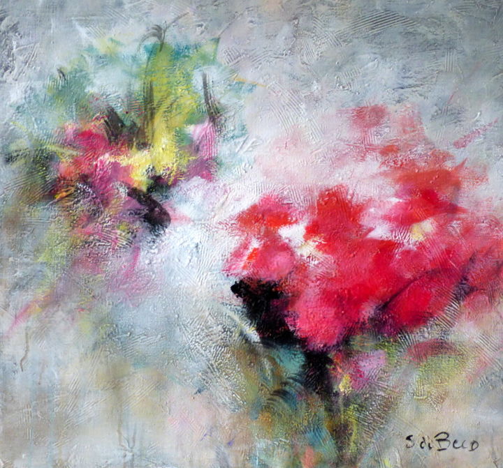 Painting titled "Saisons" by Sylvie De Beco, Original Artwork, Acrylic