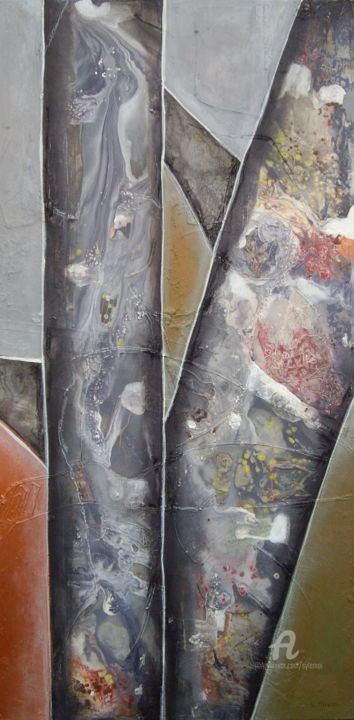 Peinture intitulée "Arbres 3" par Sylvie Oliveri, Œuvre d'art originale, Acrylique