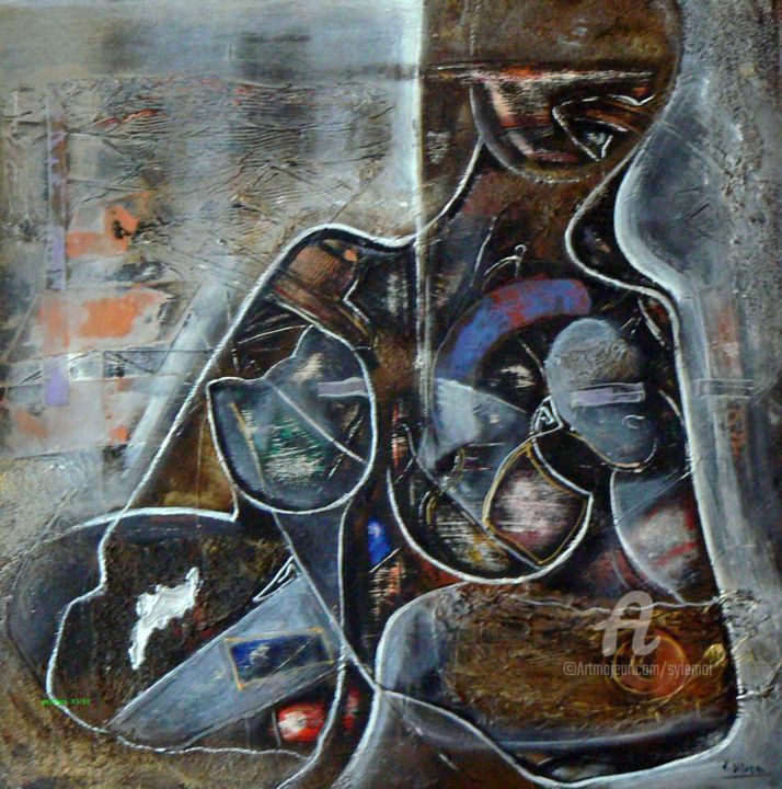Peinture intitulée "Duo" par Sylvie Oliveri, Œuvre d'art originale, Acrylique