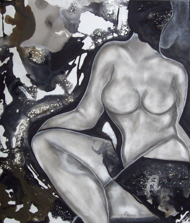 Peinture intitulée "Retro-spective" par Sylvie Oliveri, Œuvre d'art originale, Acrylique