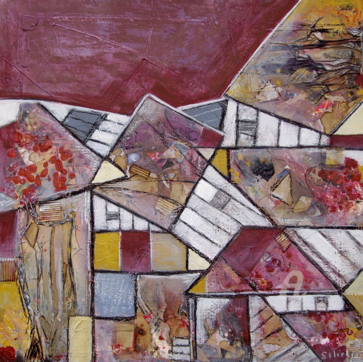 Malarstwo zatytułowany „A travers les murs…” autorstwa Sylvie Oliveri, Oryginalna praca, Akryl