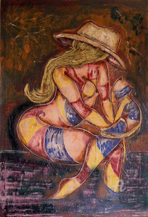 Pintura intitulada "Elle et elle" por Sylvie Oliveri, Obras de arte originais, Acrílico