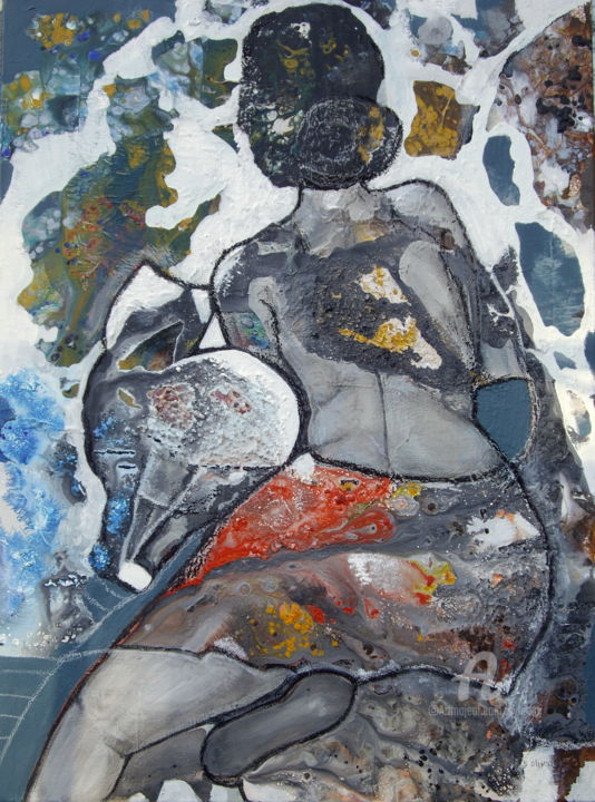 Peinture intitulée "Contemplation" par Sylvie Oliveri, Œuvre d'art originale, Acrylique