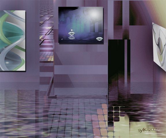 Digital Arts titled "artiste dans le bain" by Sylvie Kaufmann, Original Artwork, Digital Painting