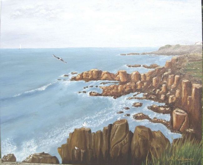 Peinture intitulée "La côte vendéenne,…" par Sylvie Kettenmeyer, Œuvre d'art originale