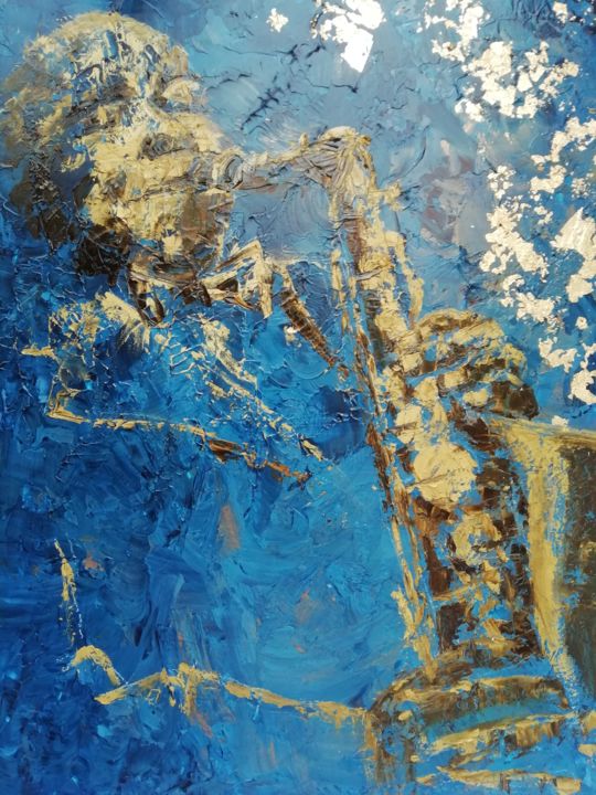 Peinture intitulée "Jazzy" par Sylva, Œuvre d'art originale, Huile