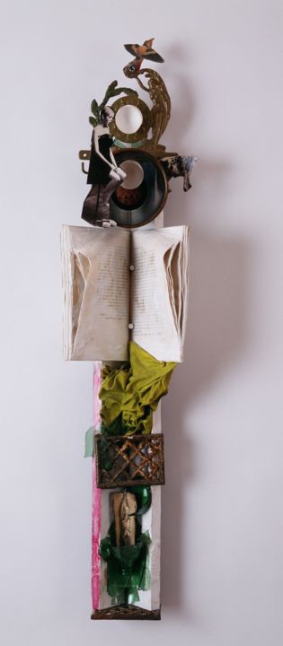Sculpture titled "'Marguerite Duras.…" by Sylvain Zabeth, Original Artwork, Wood