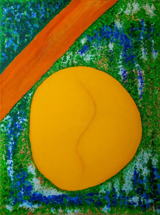 Peinture intitulée "Arbre à abricot pay…" par Sylvain Zabeth, Œuvre d'art originale, Acrylique