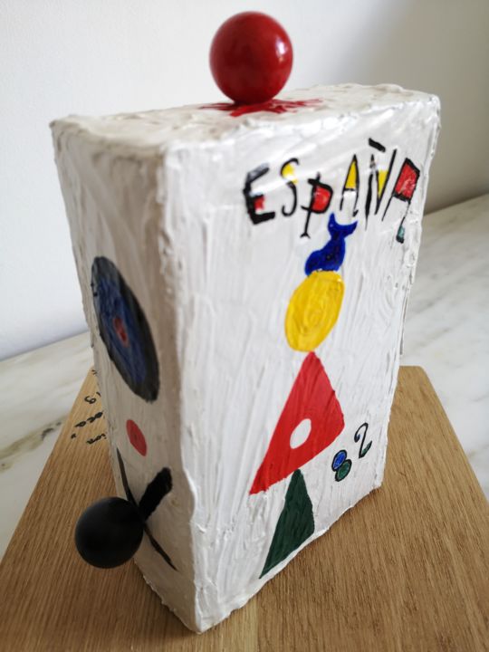 "La Caja Loca (boîte…" başlıklı Heykel Samlion tarafından, Orijinal sanat, Ahşap