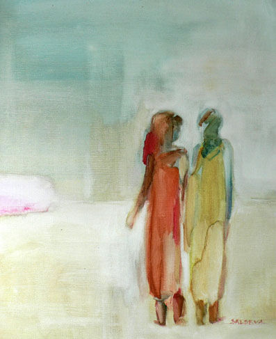 Malarstwo zatytułowany „Deux” autorstwa Sylvia Baldeva, Oryginalna praca, Olej