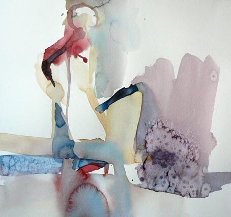 Malerei mit dem Titel "De profil" von Sylvia Baldeva, Original-Kunstwerk, Aquarell