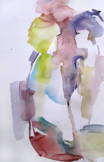 Malerei mit dem Titel "Deux chinoise" von Sylvia Baldeva, Original-Kunstwerk, Aquarell