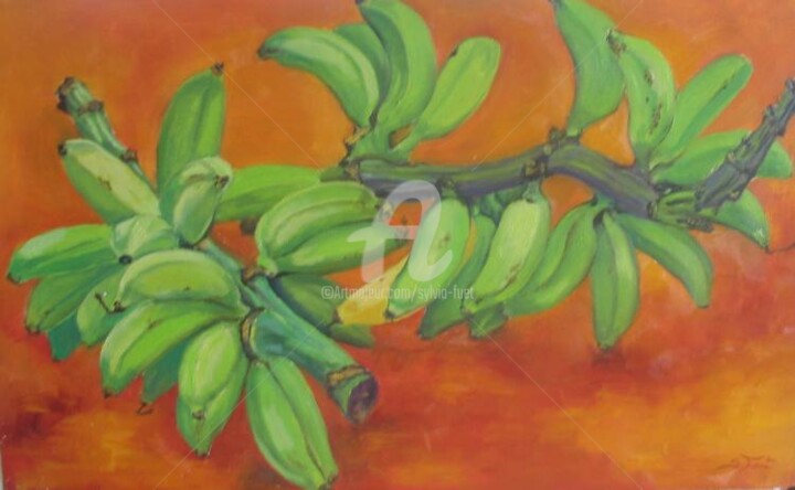 Peinture intitulée "BANANES II " par Sylvia Fuet, Œuvre d'art originale