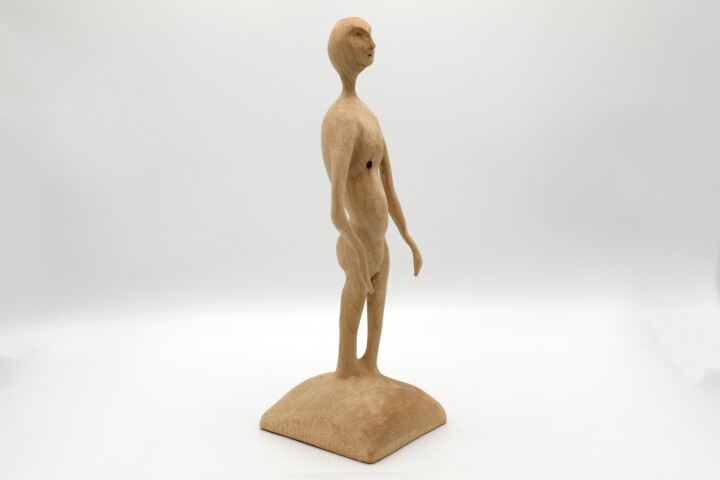 Sculptuur getiteld "Ahornmann" door Sylvia Gnatz, Origineel Kunstwerk, Hout