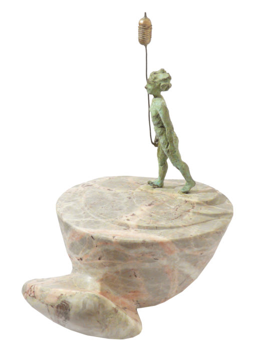 Skulptur mit dem Titel "Les porteurs de rêv…" von Sylviane Selma, Original-Kunstwerk, Bronze