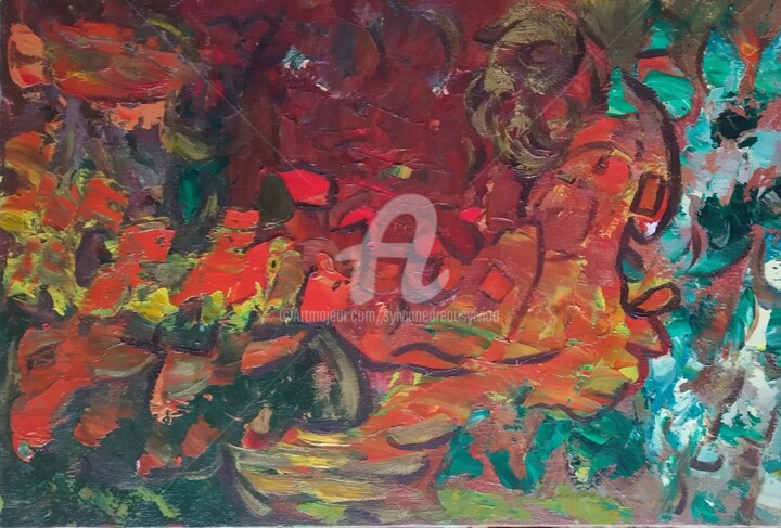 Peinture intitulée "La Sauvage" par Sylviane Dréau (Sylviou), Œuvre d'art originale, Huile