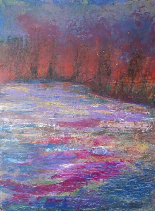 Malerei mit dem Titel "Acid lake" von Sylvid, Original-Kunstwerk, Acryl