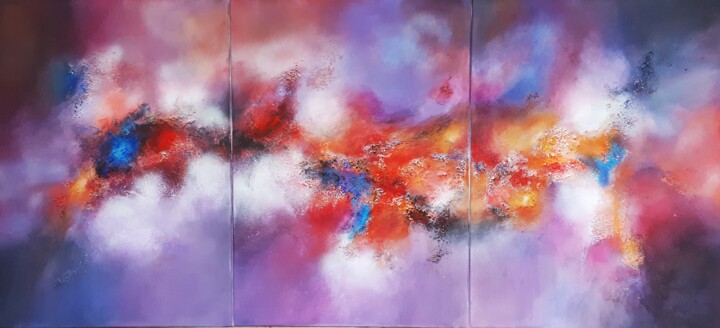 Schilderij getiteld "Voyage" door Sylvid, Origineel Kunstwerk, Acryl