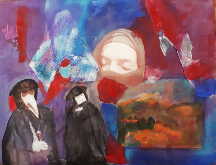 Collages intitulée "Le rêve au temps de…" par Sylvid, Œuvre d'art originale, Collages