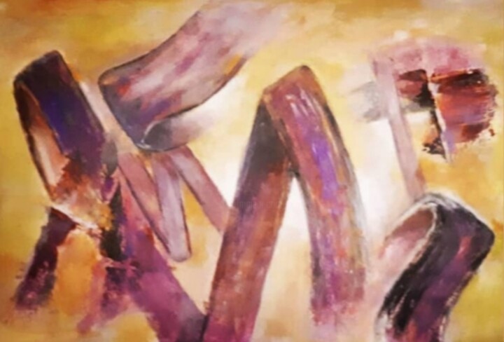 Картина под названием "Signes 4" - Sylvid, Подлинное произведение искусства, Акрил