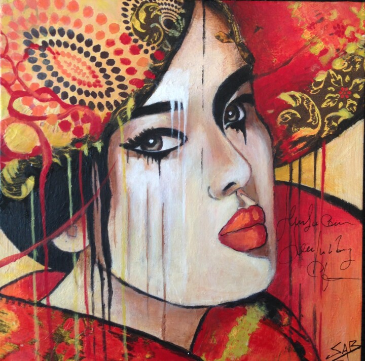 Painting titled "SHIHOMA" by Sylvie Abadie-Bastide, Original Artwork