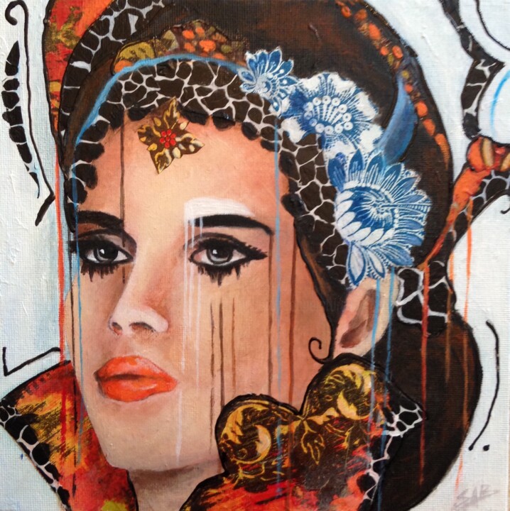 Painting titled "ELENA" by Sylvie Abadie-Bastide, Original Artwork