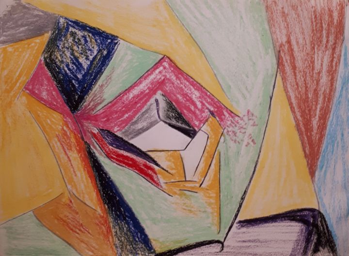 Disegno intitolato "Confinement" da Sylvie Berger, Opera d'arte originale, Pastello