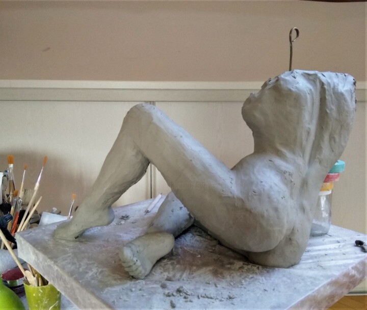 Rzeźba zatytułowany „étape 7” autorstwa Sylvie Bourély (SB), Oryginalna praca, Glina