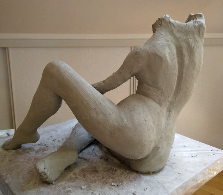 Sculpture titled "étape 11" by Sylvie Bourély (SB), Original Artwork, Clay