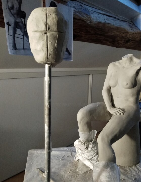 Sculpture intitulée "étape 17" par Sylvie Bourély (SB), Œuvre d'art originale, Argile