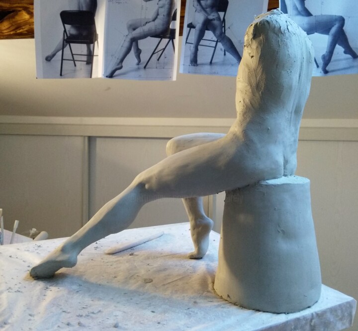Sculpture intitulée "étape 10" par Sylvie Bourély (SB), Œuvre d'art originale, Argile