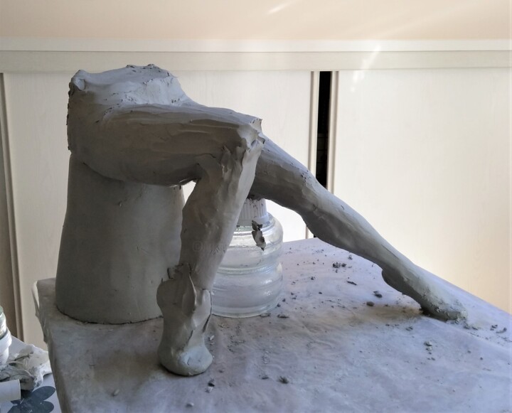 Rzeźba zatytułowany „étape 5” autorstwa Sylvie Bourély (SB), Oryginalna praca, Glina