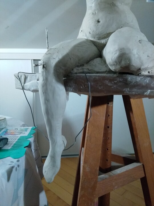 Rzeźba zatytułowany „étape 10” autorstwa Sylvie Bourély (SB), Oryginalna praca, Glina