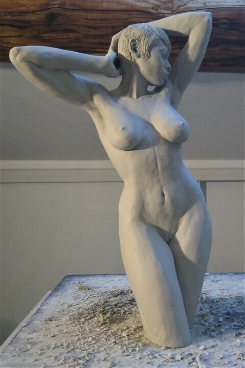 Sculpture intitulée "étape17" par Sylvie Bourély (SB), Œuvre d'art originale, Argile