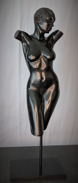 Scultura intitolato "GOLDEN LADY BLACK" da Sylvie Bourély (SB), Opera d'arte originale, Bronzo