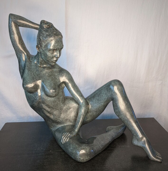 Sculpture titled "EQUILIBRE B2/8" by Sylvie Bourély (SB), Original Artwork, Bronze