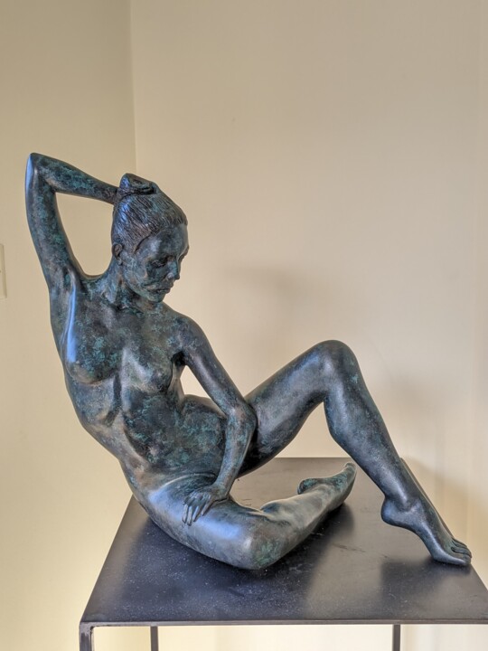 Скульптура под названием "Equilibre2" - Sylvie Bourély (SB), Подлинное произведение искусства, Глина