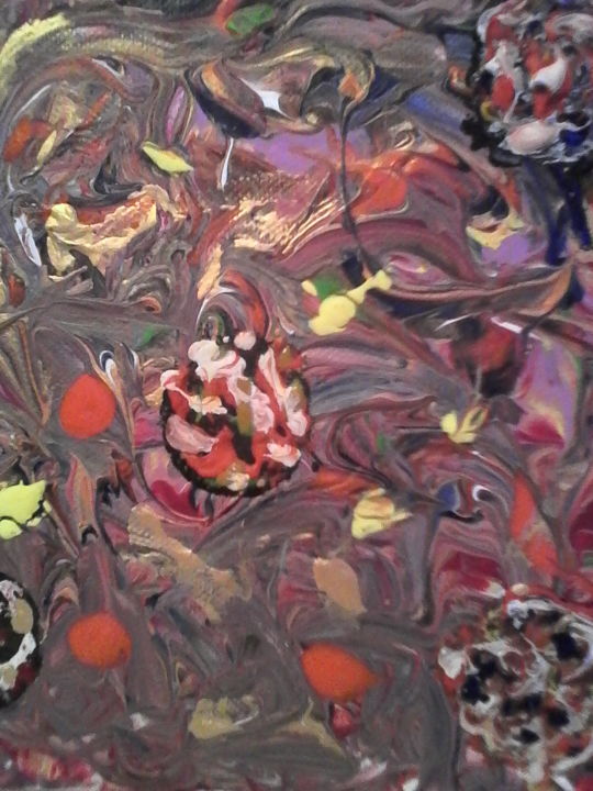 Peinture intitulée "feu d'artifice 2" par Sylvie Clementin, Œuvre d'art originale, Acrylique