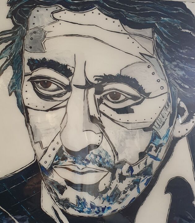 Peinture intitulée "Gainsbourg" par Sylvie Delaye, Œuvre d'art originale, Acrylique
